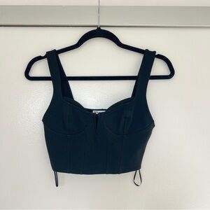 Zara Black Cropped Corset Top